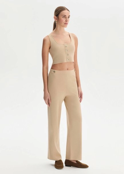Epaulette Detaıled Desert Knıt Pants - 2