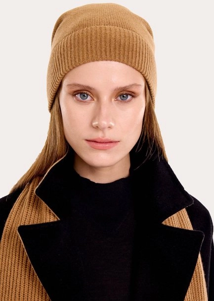 ESSENTIAL CAMEL CAHSMERE CAP - 1