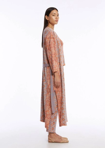 ETHNIC JACQUARD PATTERN KNIT CAFTAN - 4