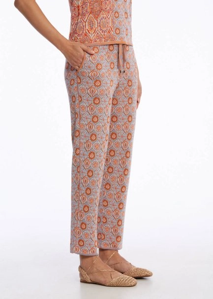 ETHNIC JACQUARD PATTERN KNIT PANTS - 3