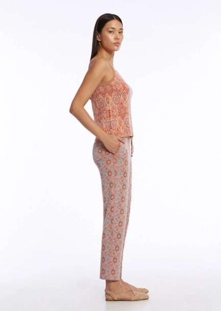 ETHNIC JACQUARD PATTERN KNIT PANTS - 4