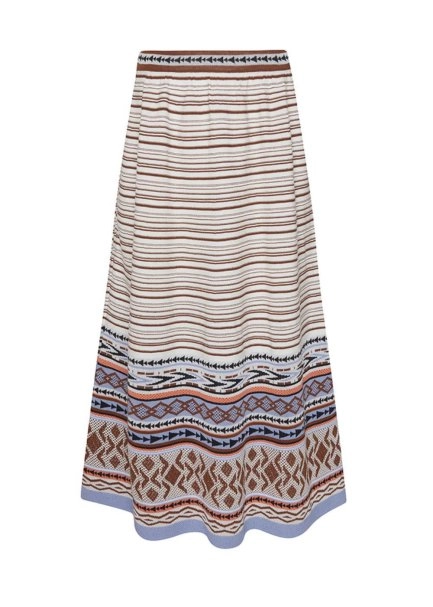 ETHNIC JACQUARD PATTERN KNIT SKIRT - 8