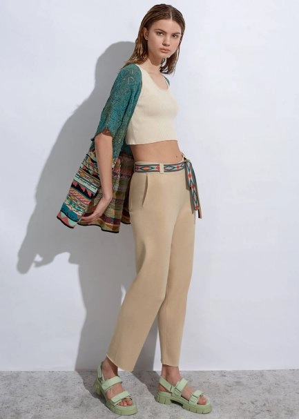 Ethnıc Patterned Oversıze Knıt Gardıgan - 2