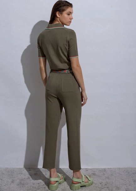 Ethnic Trimmed Rosemary Knit Pants - 5