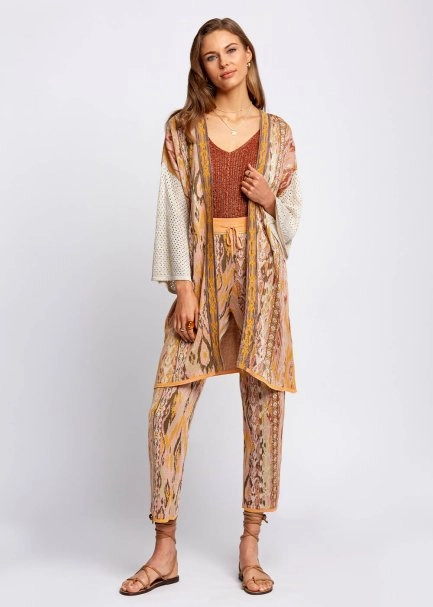 Etnik Desenli Jakar Örgü Triko Pantolon - 5