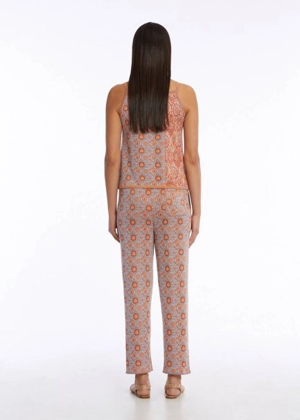 Etnik Jakar Desen Triko Pantolon - 5