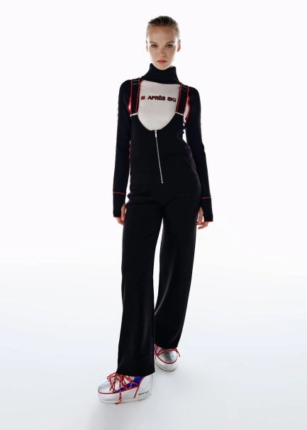 EXTRAFINE MERINO WOOL KNIT JUMPSUIT BLACK - 4