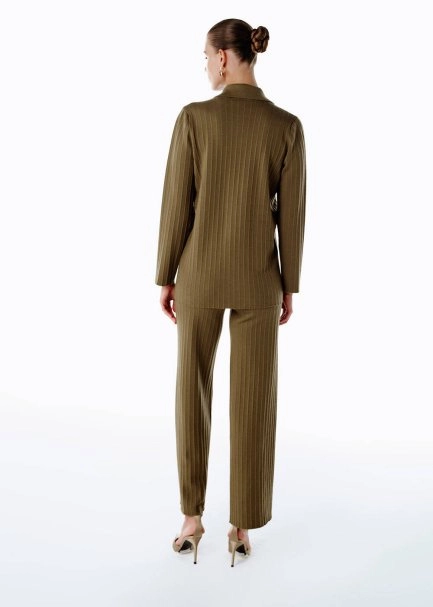 EXTRAFINE MERINO WOOL RICH BLEND KNIT JACKET OLIVESTONE - 5