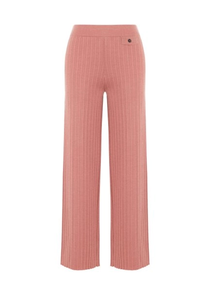 EXTRAFINE MERINO WOOL RICH BLEND KNIT PANTS PINK CLAY - 6