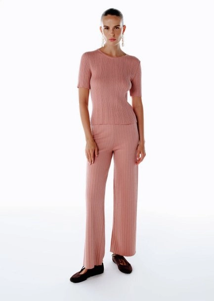 Extrafıne Merino Yün Karışımlı Pembe Triko Üst - 2