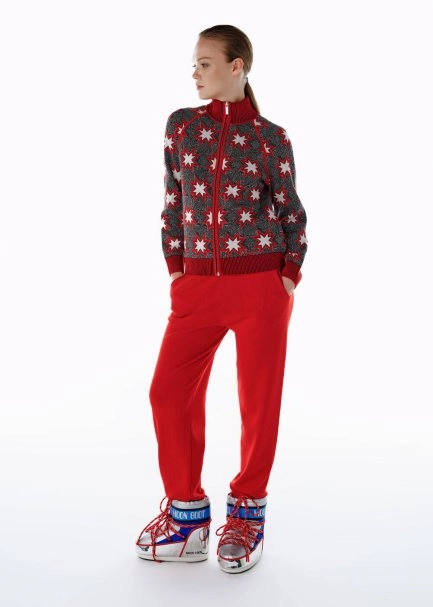 Extrafıne Red Merino Wool Knit Pants - 4