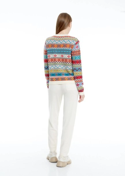 FAIR ISLE PATTERNED EXTRAFINE MERINO WOOL SWEATER - 5