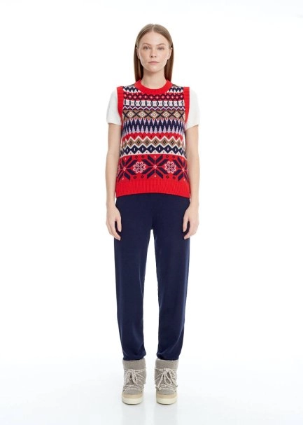 FAIR ISLE PATTERNED MERINO WOOL VEST - 2