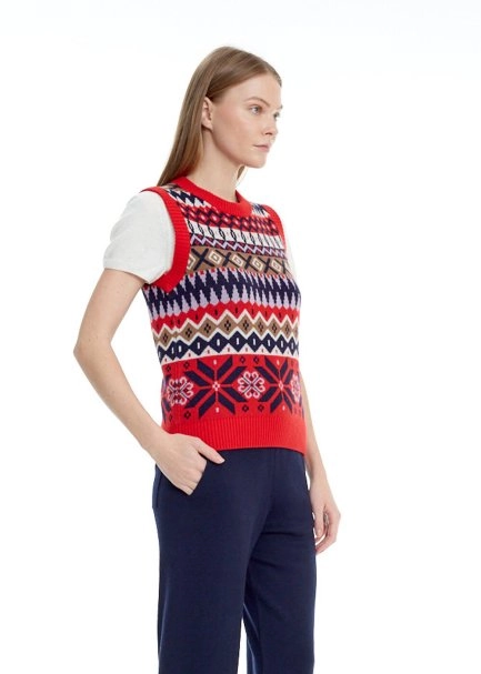 FAIR ISLE PATTERNED MERINO WOOL VEST - 3
