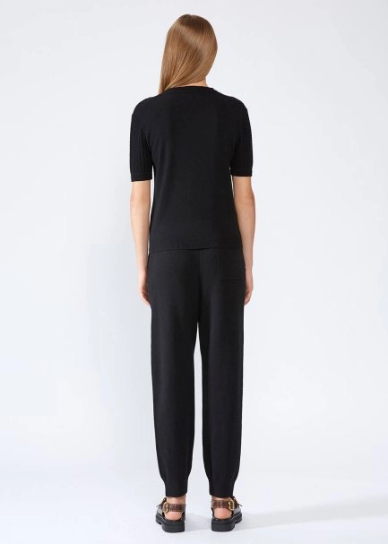 FANCY KNIT BLACK TOP - 5