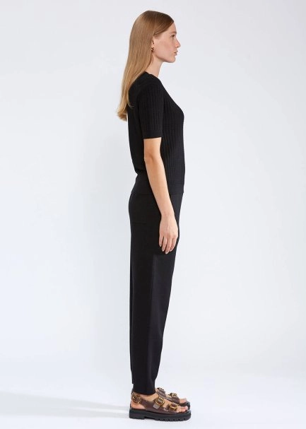 FANCY KNIT BLACK TOP - 4