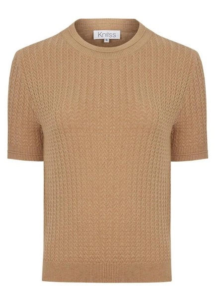 FANCY KNIT CAMEL TOP - 6