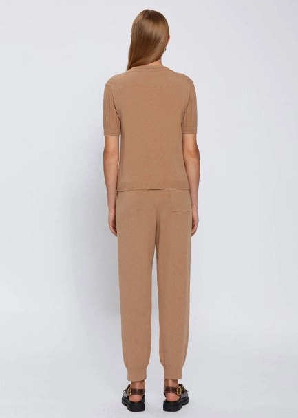 FANCY KNIT CAMEL TOP - 5