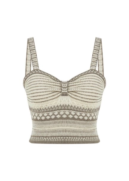 FANCY KNIT DETAILED CROP KNIT TOP - 6