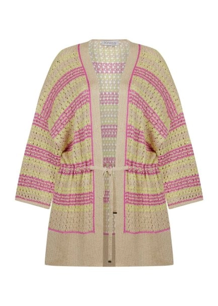 FANCY KNIT DETAILED KNIT KIMONO - 6