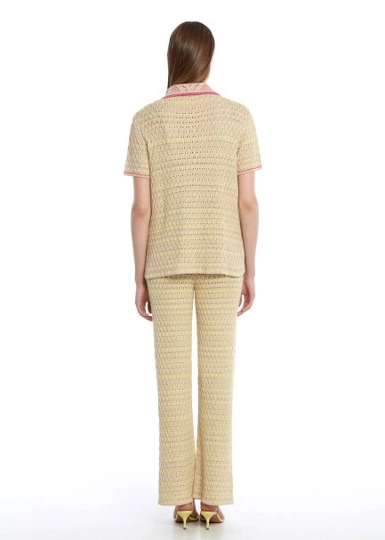 FANCY KNIT DETAILED KNIT PANTS - 5