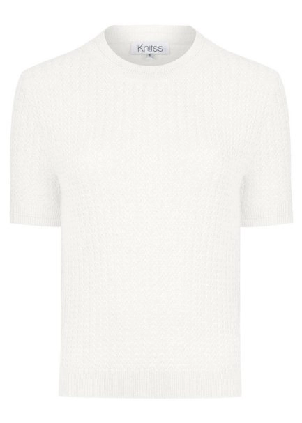 FANCY KNIT ECRU TOP - 6