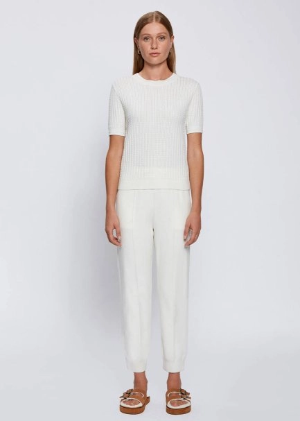 FANCY KNIT ECRU TOP - 2