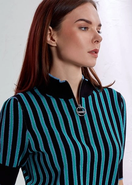 Çizgili Triko Üst - 5