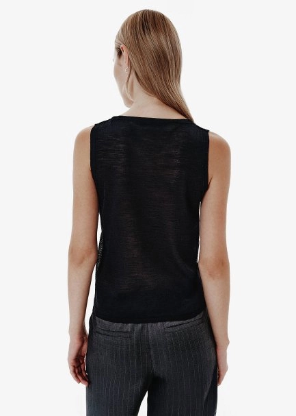 Fine Knit Black Top - 5
