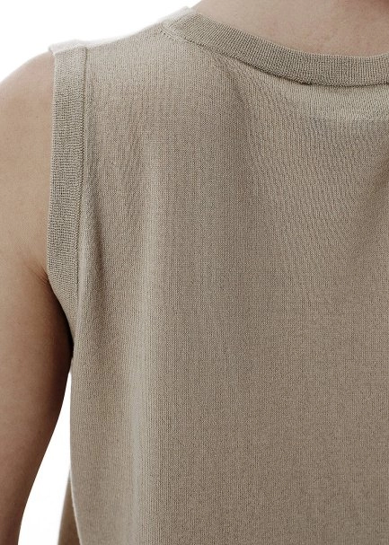 Fine Knit Beige Top - 4