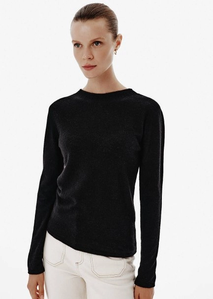 Fine Knit Black Sweater - 3