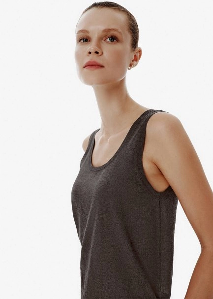 Fine Knit Dark Grey Top - 3