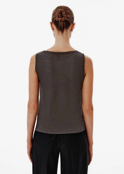 Fine Knit Dark Grey Top - 4