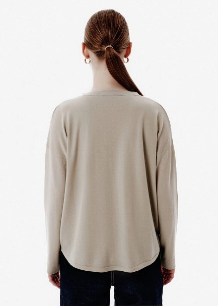 Fine Knit Sesame Cardigan - 5