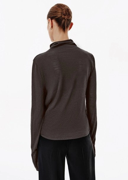 Fine Knit Turtleneck Grey Sweater - 4