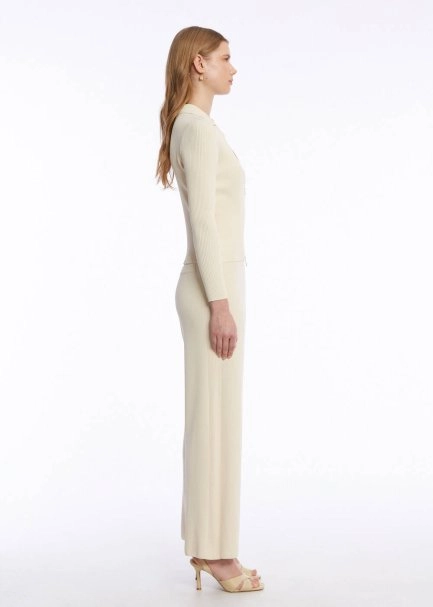 Fitil Örgü Bej Triko Hırka - 4