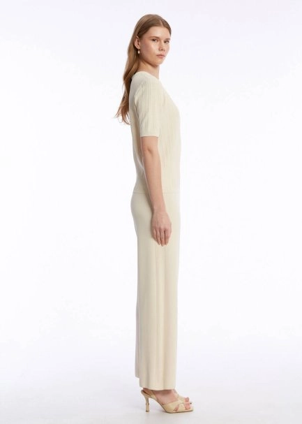 Fitil Örgü Bej Triko Üst - 4