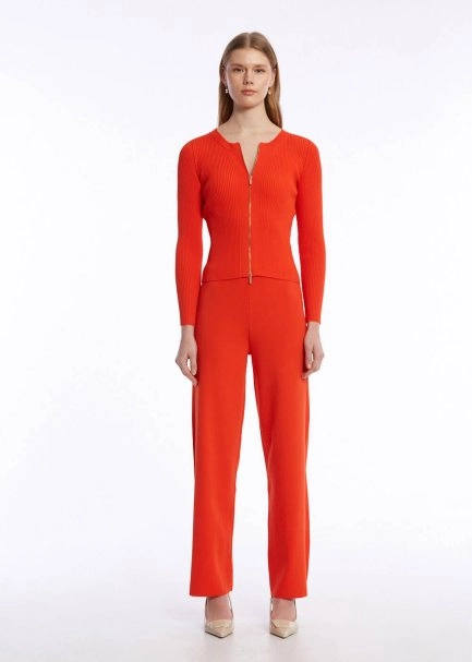 Fitil Örgü Mercan Triko Hırka - 2