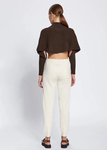 Flowing Short Ebony Knit Top - 5