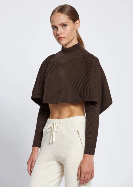 Flowing Short Ebony Knit Top - 3