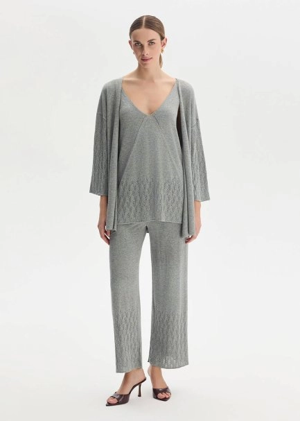 FRONT-TIE ICE KNIT CARDIGAN - 3