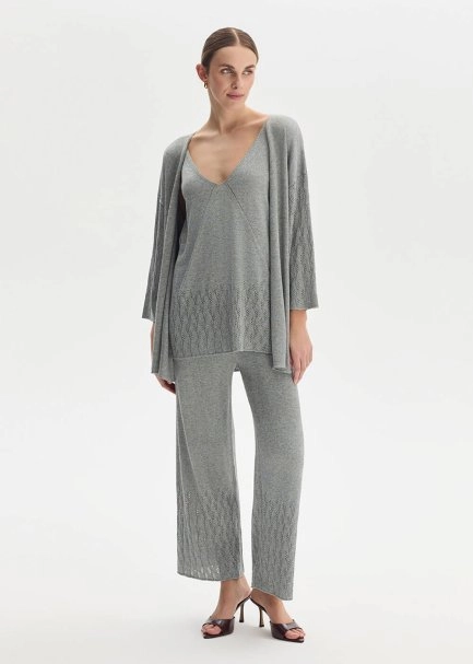 FRONT-TIE ICE KNIT CARDIGAN - 4