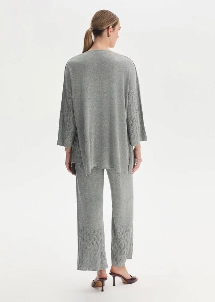 FRONT-TIE ICE KNIT CARDIGAN - 5