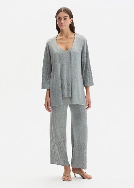 FRONT-TIE ICE KNIT CARDIGAN - 2