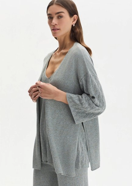 FRONT-TIE ICE KNIT CARDIGAN - 3