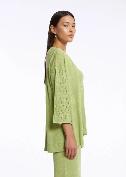 FRONT-TIE PISTACHIO KNIT CARDIGAN - 3