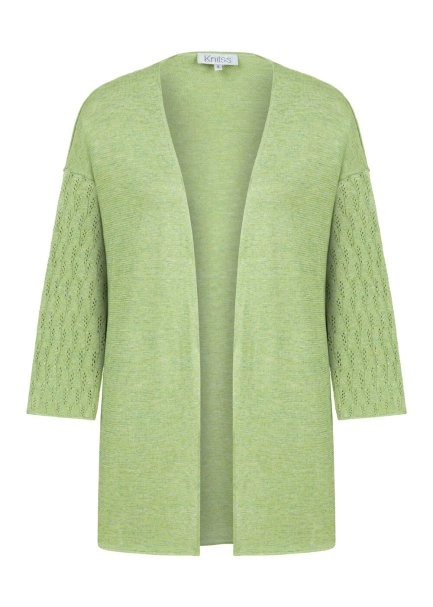 FRONT-TIE PISTACHIO KNIT CARDIGAN - 8