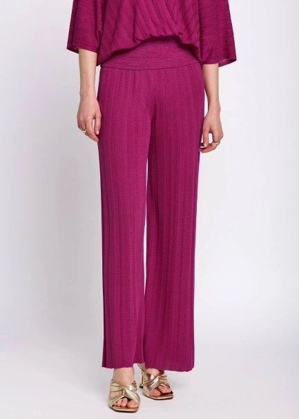 Fuchsia Light Knit Pants - 1