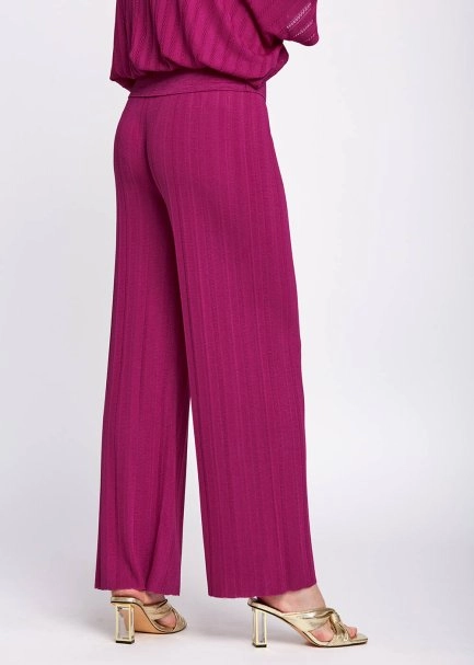 Fuchsia Light Knit Pants - 3