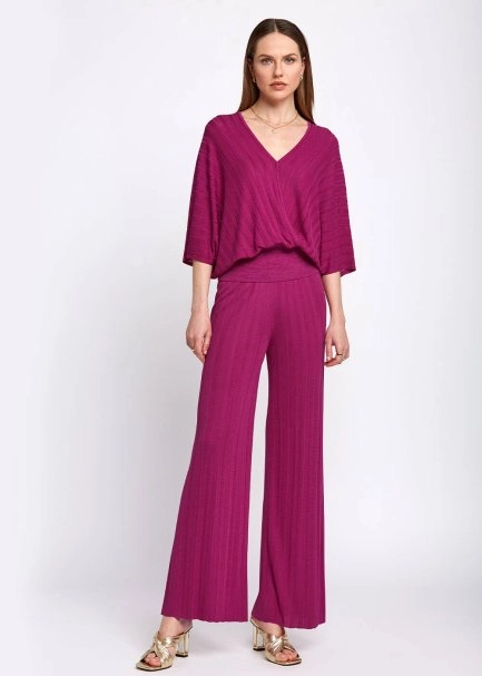 Fuchsia Light Knit Pants - 5